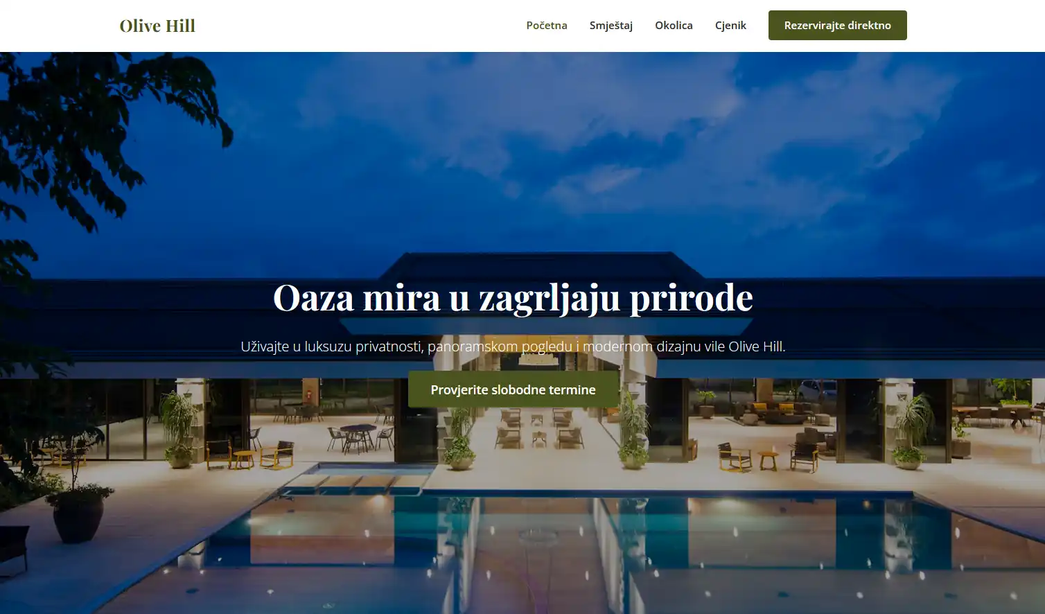 Web stranica građevinskog obrta i adaptacija - prikaz projekta