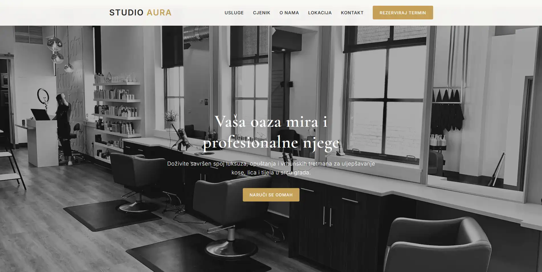 Dizajn web stranice za salon ljepote